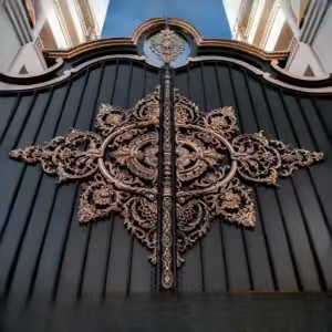 درب مدل گل آرا فرفورژه لوکس