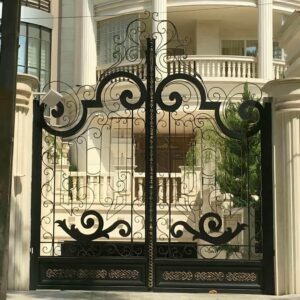 درب حیاط آهنی مدرن و مقاوم