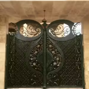 درب حیاط ساده و شیک مدرن فلزی