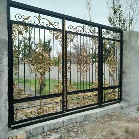 villa-door-wrought-iron-rr ایده درب ورودی ساختمان و آپارتمان لوکس مدرن