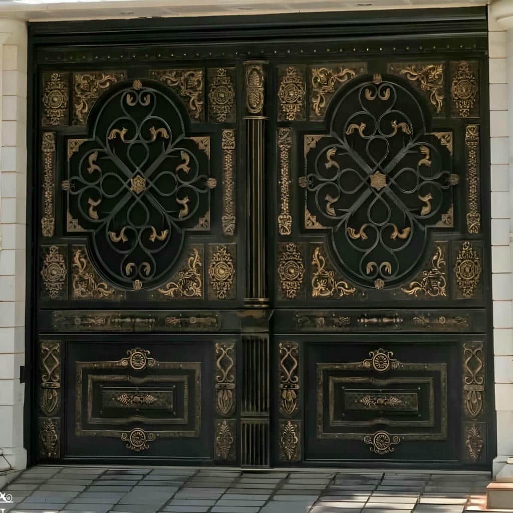 قیمت درب فرفورژه حیاط با یراق‌آلات مقاوم در چابهار
