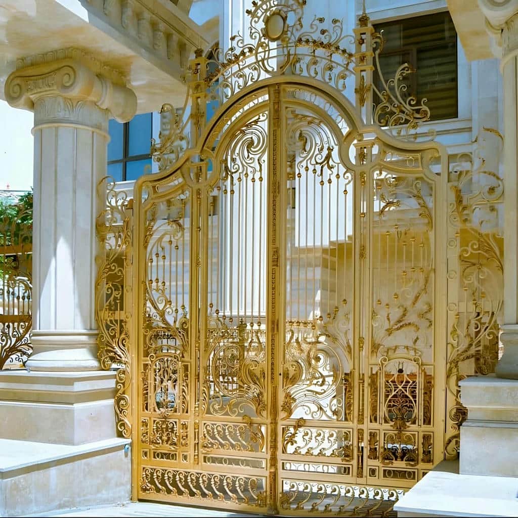 نصب درب فرفورژه حیاط طراحی سفارشی در بندر دیلم
