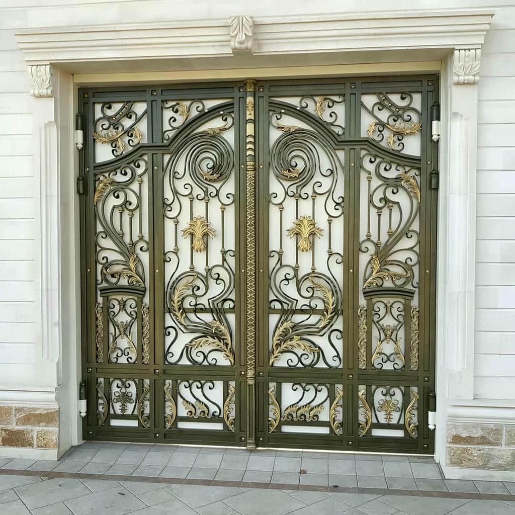خرید درب فرفورژه حیاط ویلایی در آبسرد