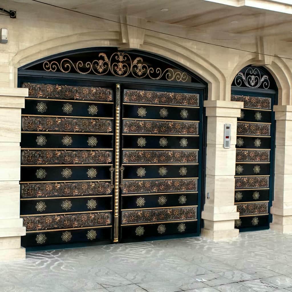 قیمت درب فرفورژه حیاط هماهنگ نما در استان گلستان