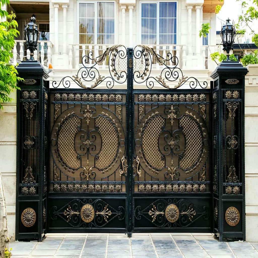خرید درب فرفورژه حیاط با پروفیل مقاوم در رفسنجان