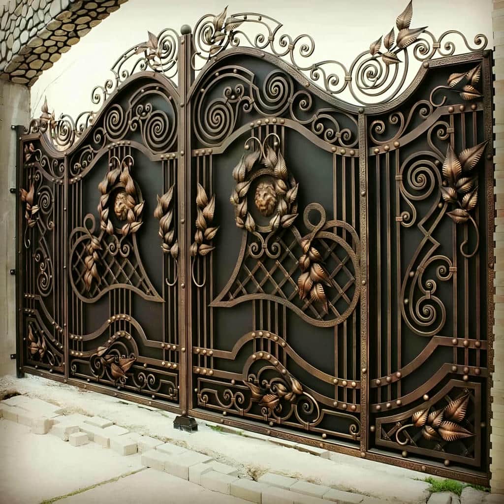 نصب درب فرفورژه حیاط پروفیل ضخیم در هشتگرد