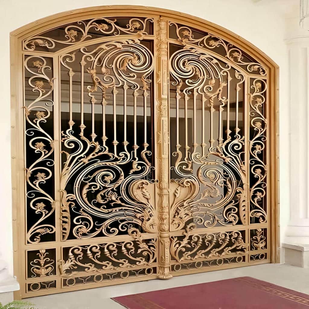 خرید درب فرفورژه حیاط تراز دقیق در اندیشه