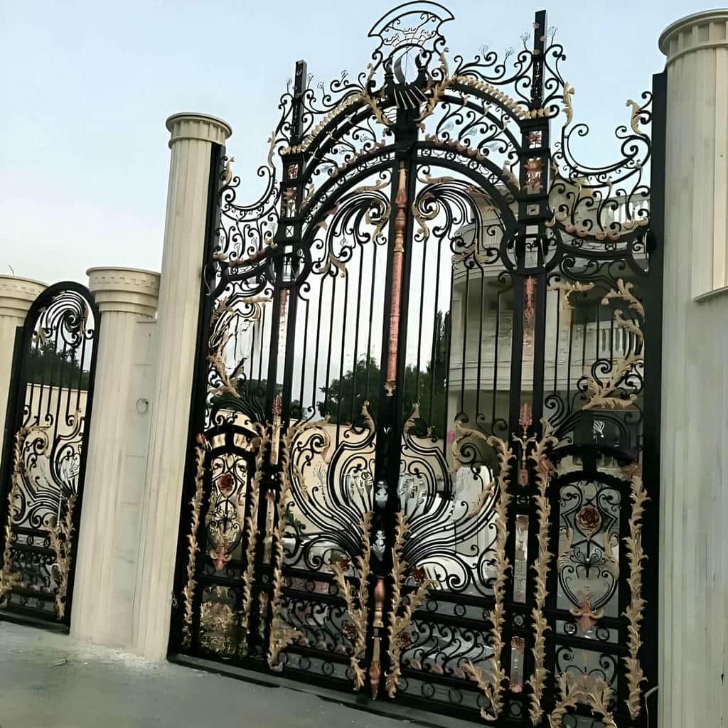 قیمت درب فرفورژه حیاط مدرن در پرند