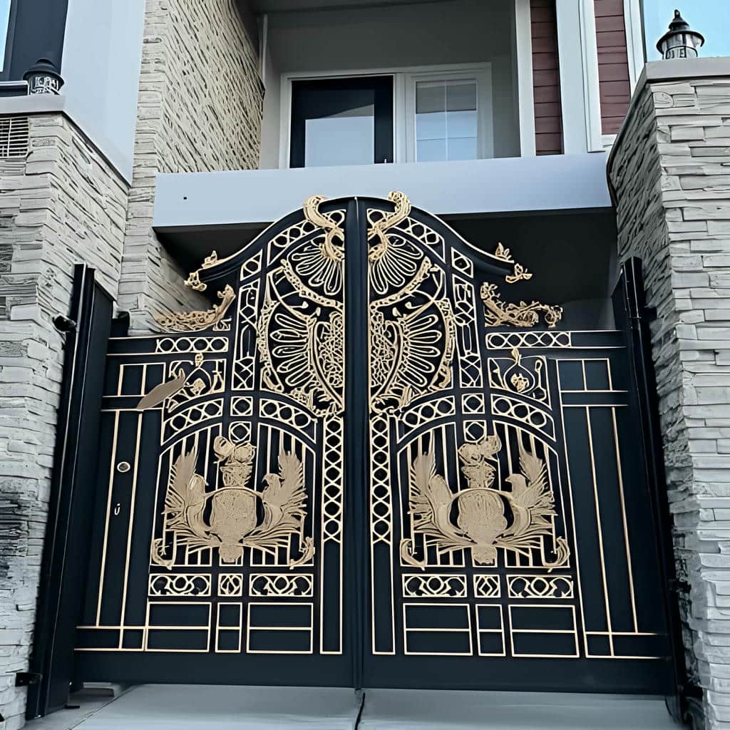 فروش درب فرفورژه حیاط پوشش ضدزنگ در محمودآباد