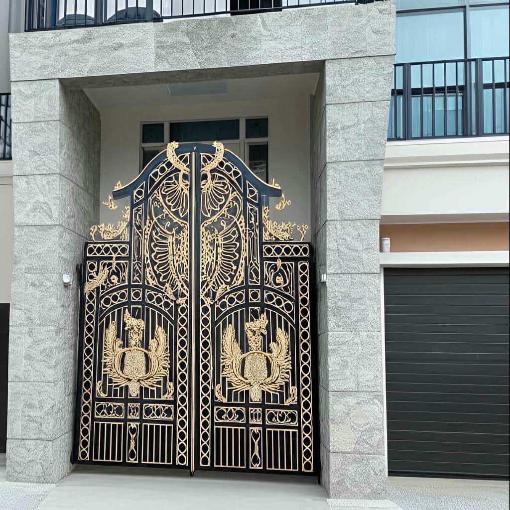 کارخانه درب فرفورژه حیاط با پروفیل تقویت شده در چالوس کارخانه درب فرفورژه حیاط با پروفیل تقویت شده در چالوس