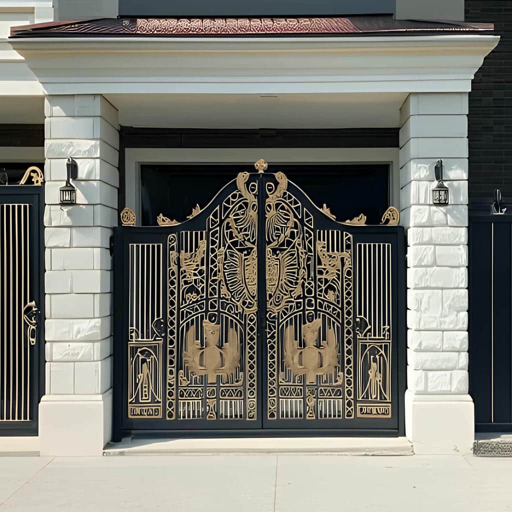 قیمت درب فرفورژه حیاط با یراق‌آلات مقاوم در رفسنجان