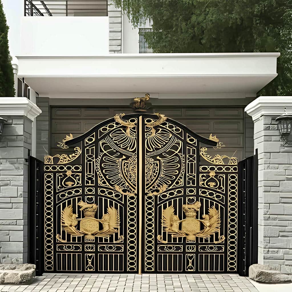 خرید درب فرفورژه حیاط جزئیات ظریف فلزی در یاسوج