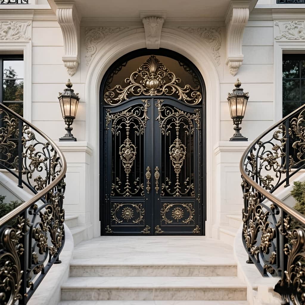نصب درب فرفورژه حیاط صنعتی در بندرعباس