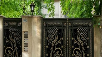 درب فرفورژه حیاط در قشم