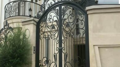 درب فرفورژه حیاط در عظیمیه کرج