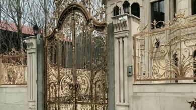 درب فرفورژه حیاط در اندیشه