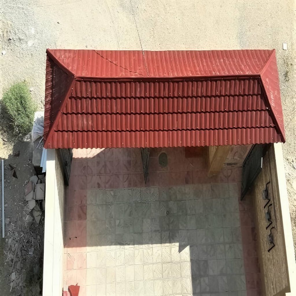 ساخت آردواز پارکینگ با ورق گالوانیزه رنگی