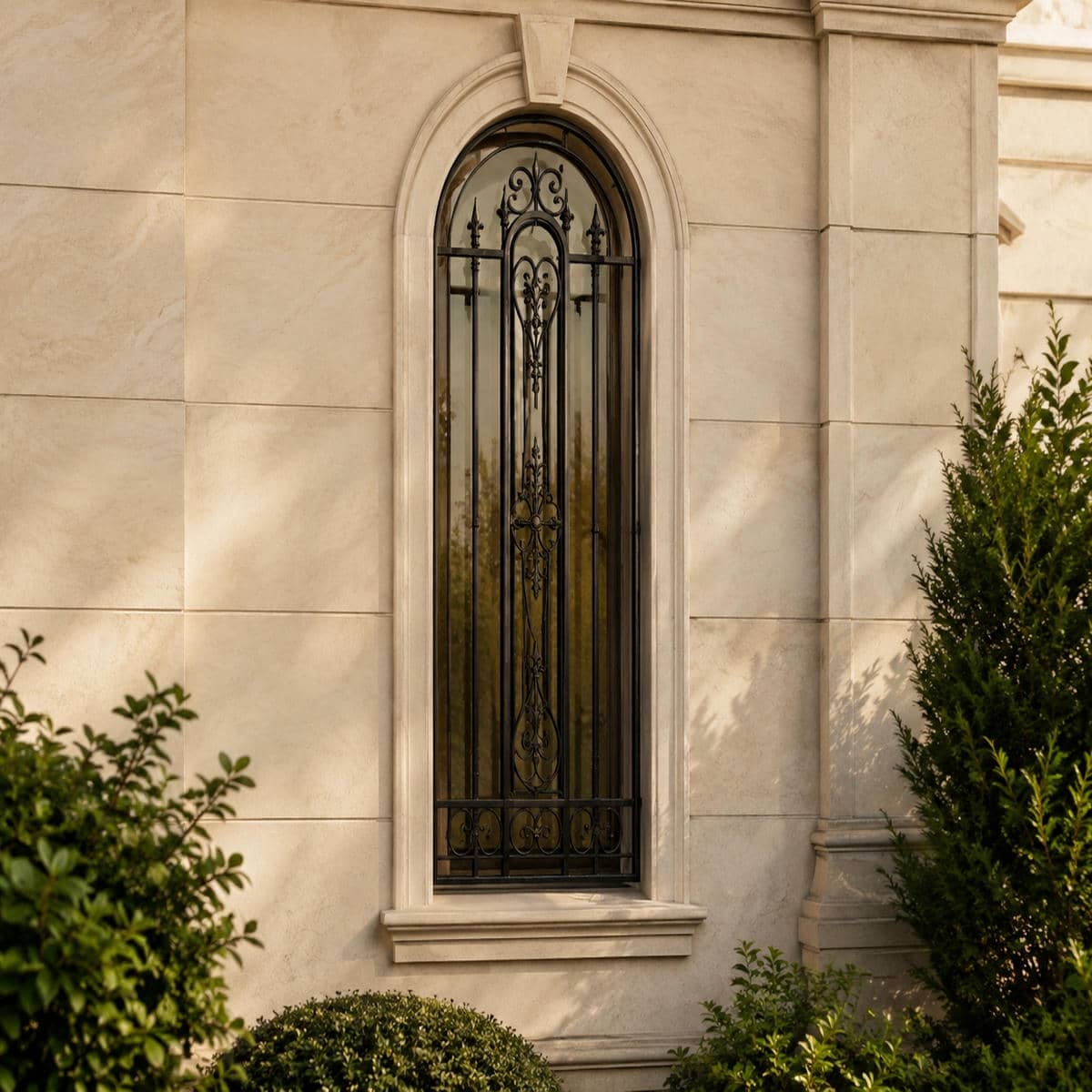 6 مدل نرده پنجره فرفورژه گل دار