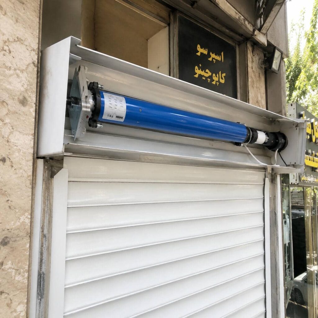 نصب موتور توبولار کرکره سبک با شفت تراز