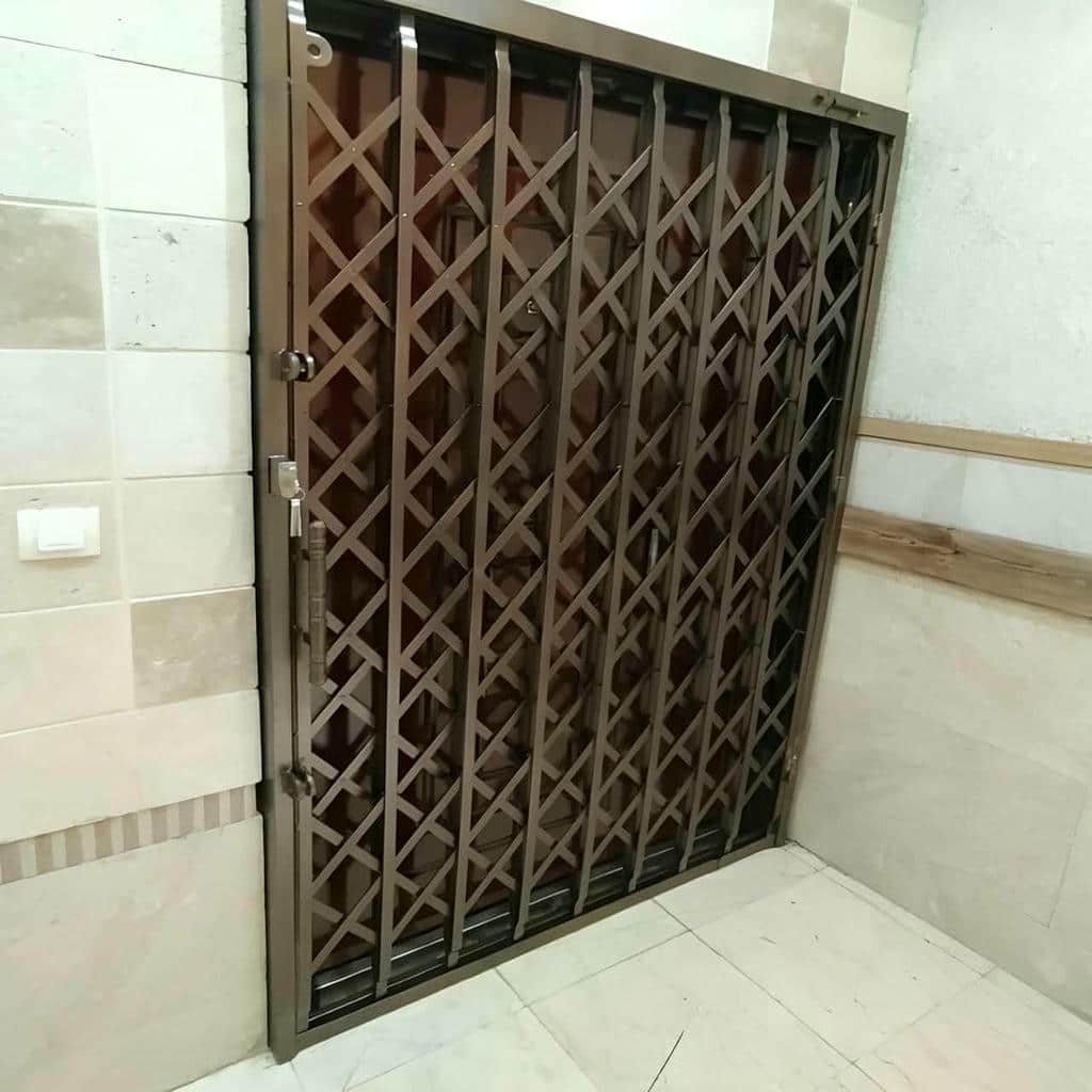 حفاظ آکاردئونی دو جداره ورودی با لوزی متراکم و امنیت بیشتر