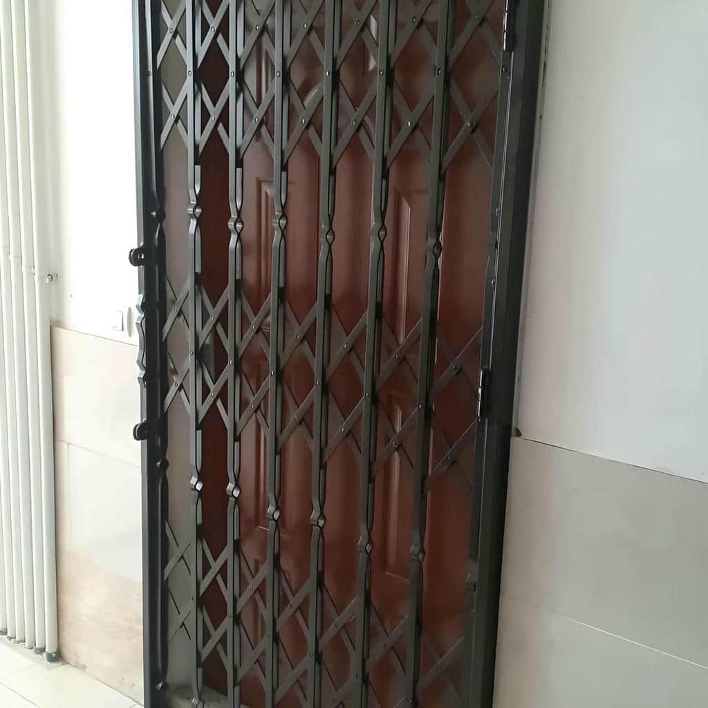 خرید درب حفاظ فلزی ورودی واحد با پروفیل مقاوم