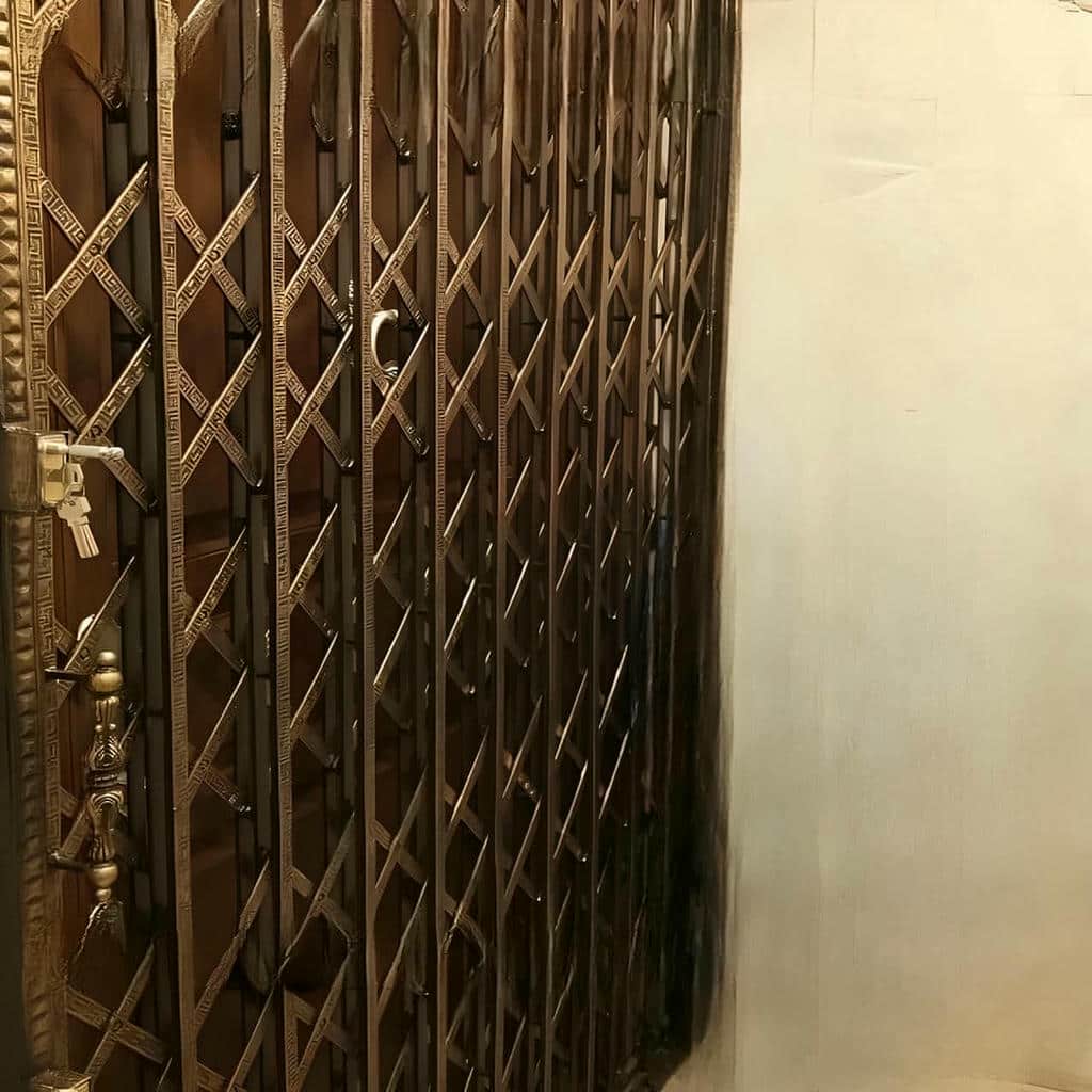 مدل تمام گل درب آکاردئونی ضد سرقت برای کنترل دسترسی