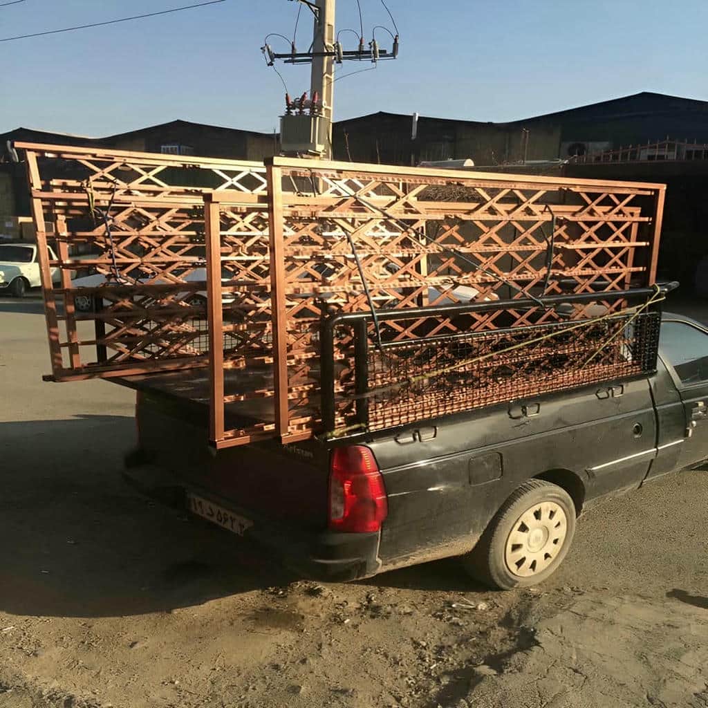 حفاظ آکاردئونی پنج گل با لوزی متراکم و حریم بیشتر