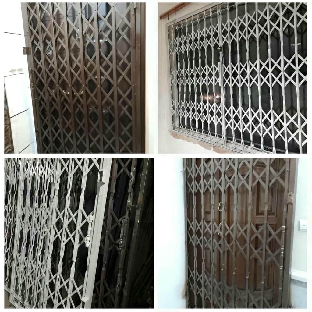 نصب حفاظ پشت درب آپارتمان ریلی با حرکت روان