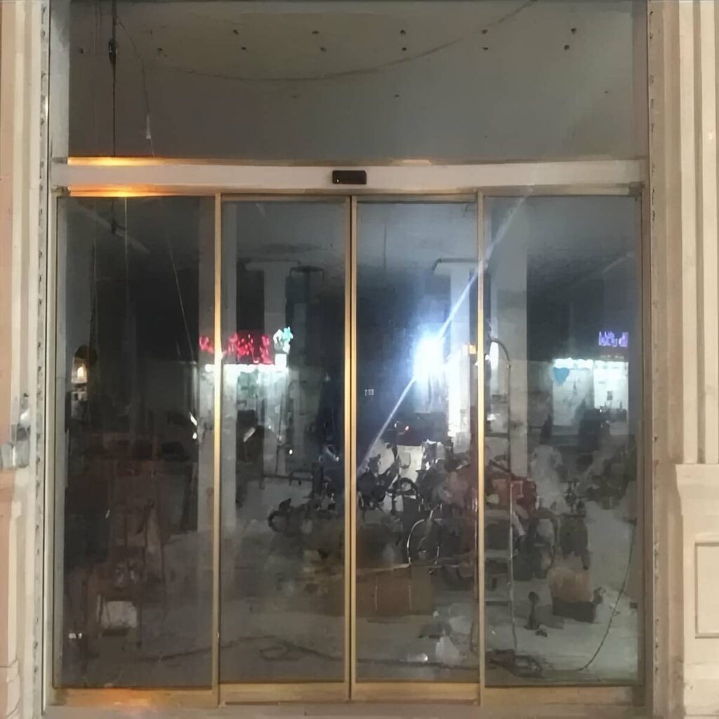 ریل درب اتوماتیک شیشه ای سنگین برای پنل لمینت