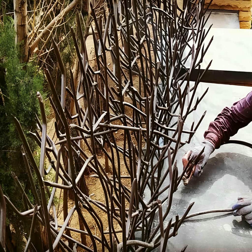 اجرای حفاظ شاخ گوزنی بوته ای برای حریم بیشتر