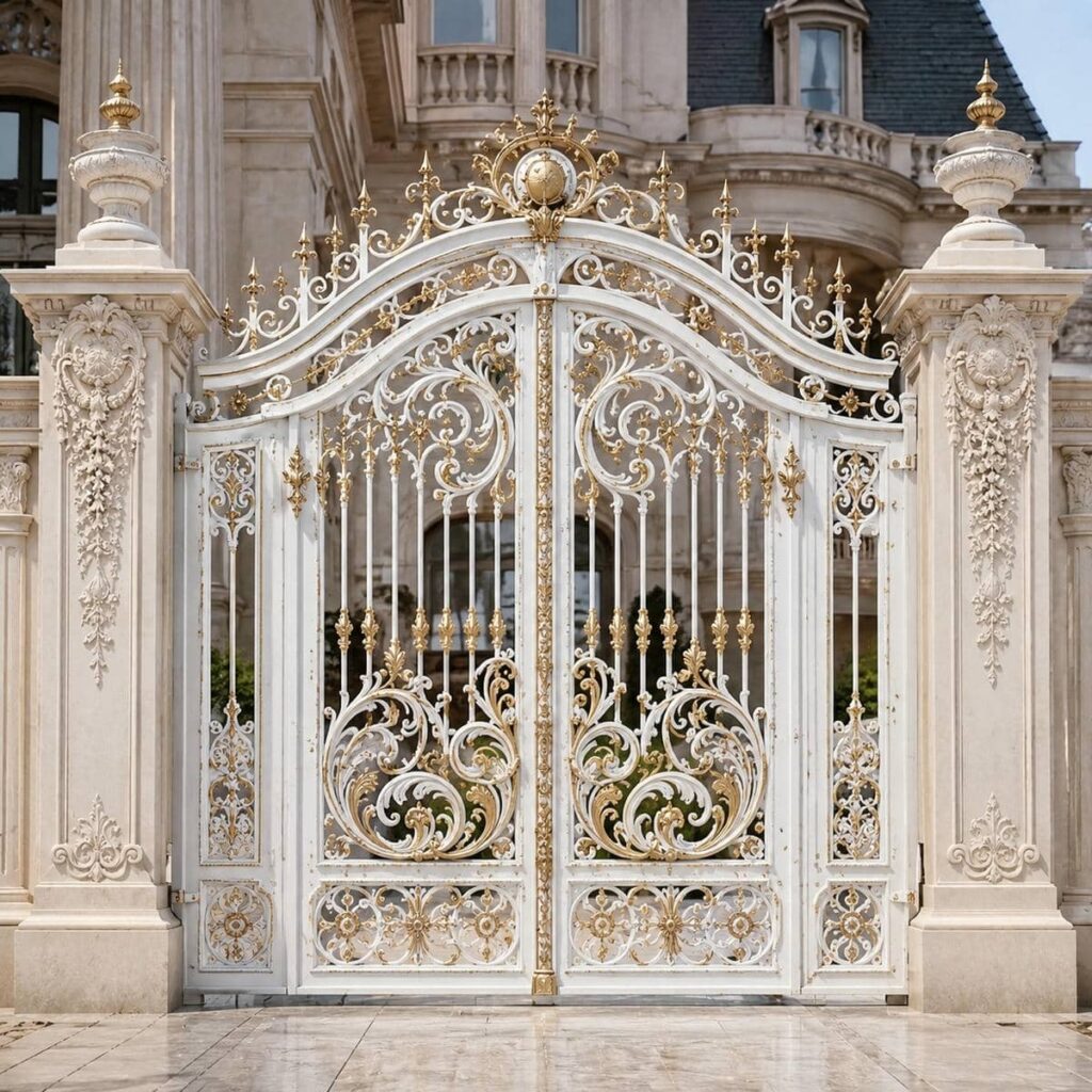 ساخت درب فلزی لاکچری نمای ویلا پوشیده برای کنترل دید