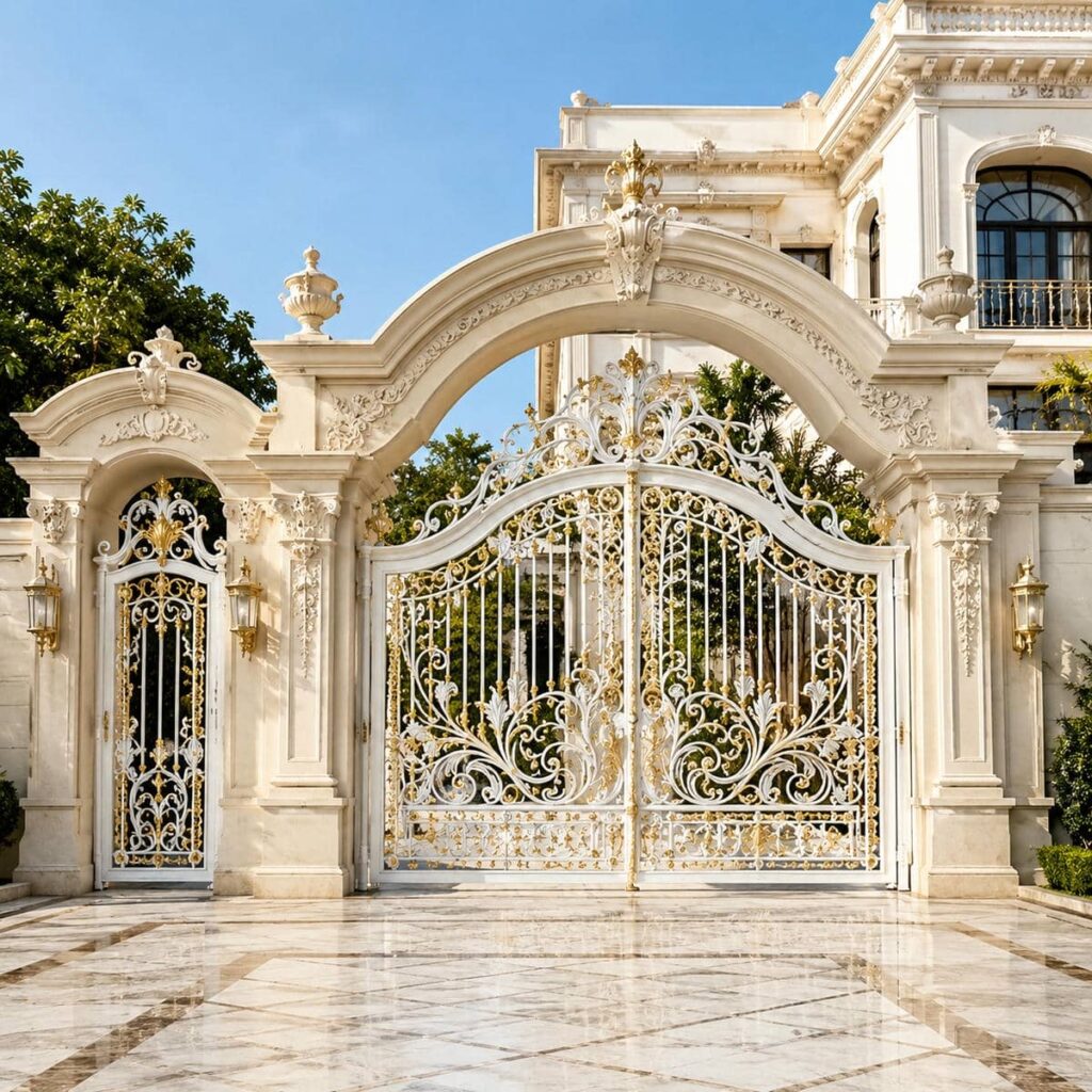 سفارش درب حیاط برش لیزری هندسی مناسب حیاط