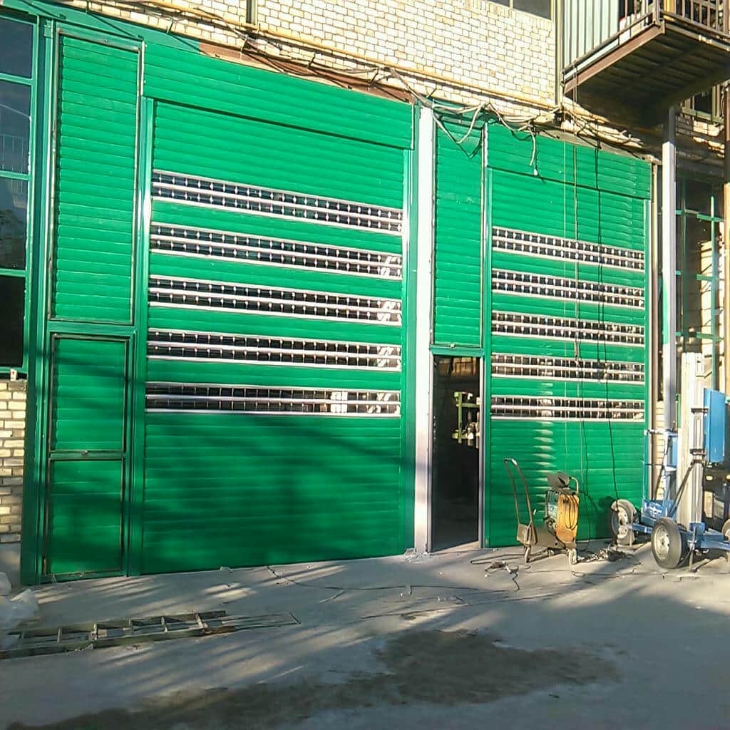 خرید کرکره برقی رنگی نمای فروشگاه تک رنگ