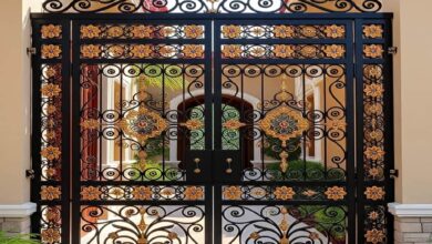 11 طرح درب حیاط CNC پنل مشبک
