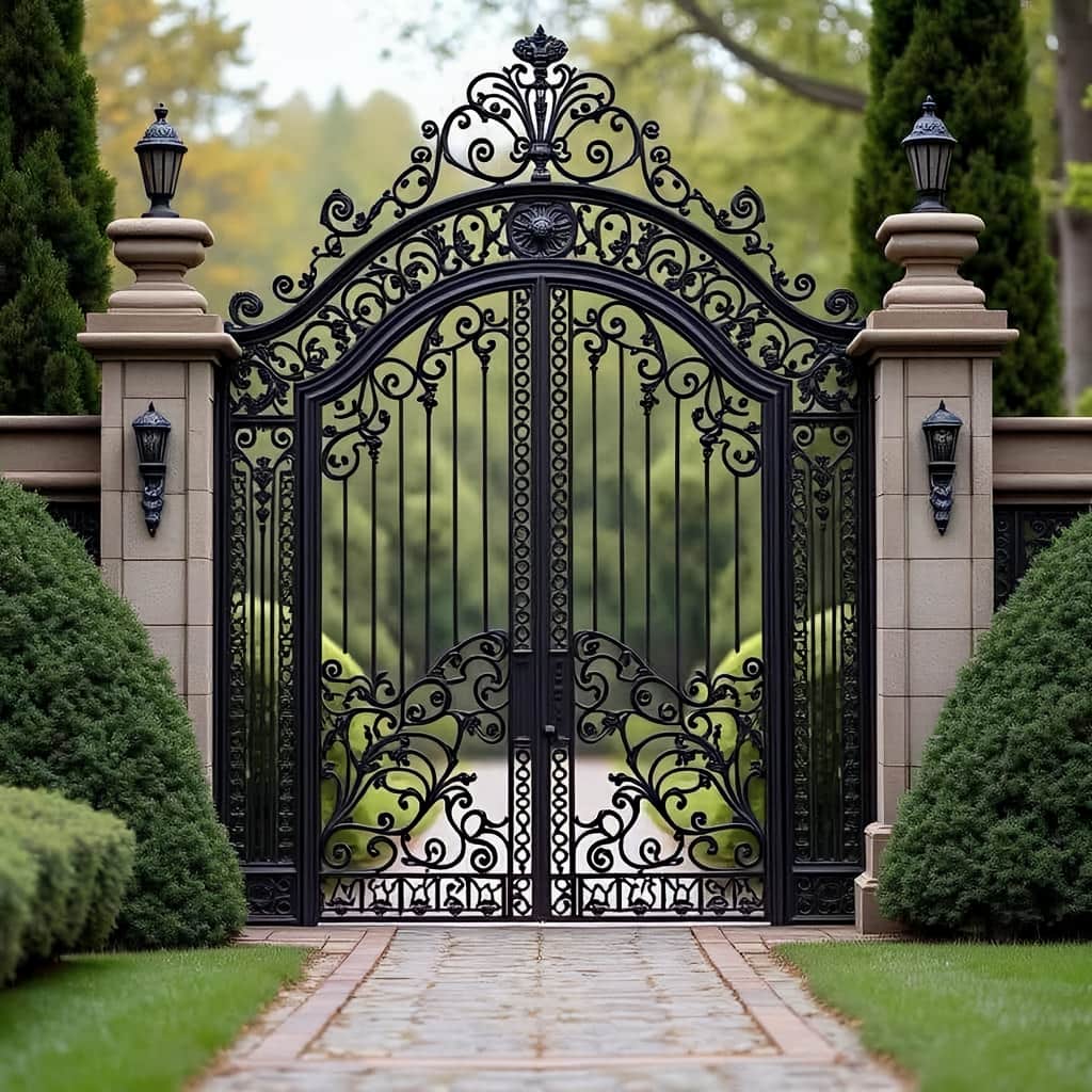خرید درب حیاط کشویی ریل زمینی با حرکت روان