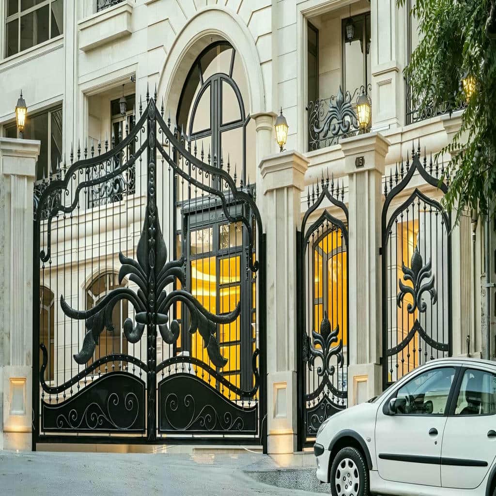 خرید درب حیاط پروفیلی کلاف دار با قفل مطمئن