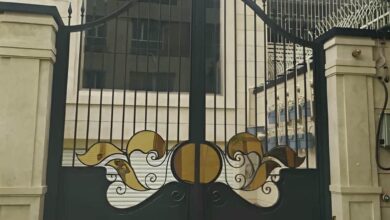 13 مدل درب حیاط نمای آجری