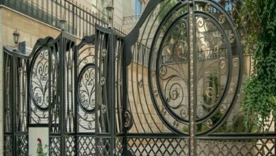 11 طرح درب پارکینگ دو لنگه عریض