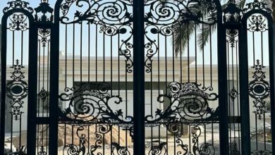9 طرح درب پارکینگ طرح چوب ترموود