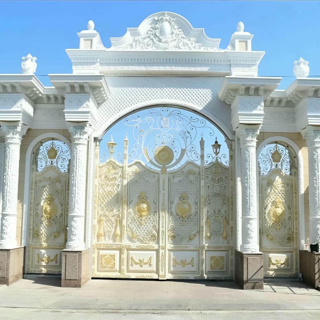 خرید درب پارکینگ کلاسیک کتیبه دار با قفل مطمئن