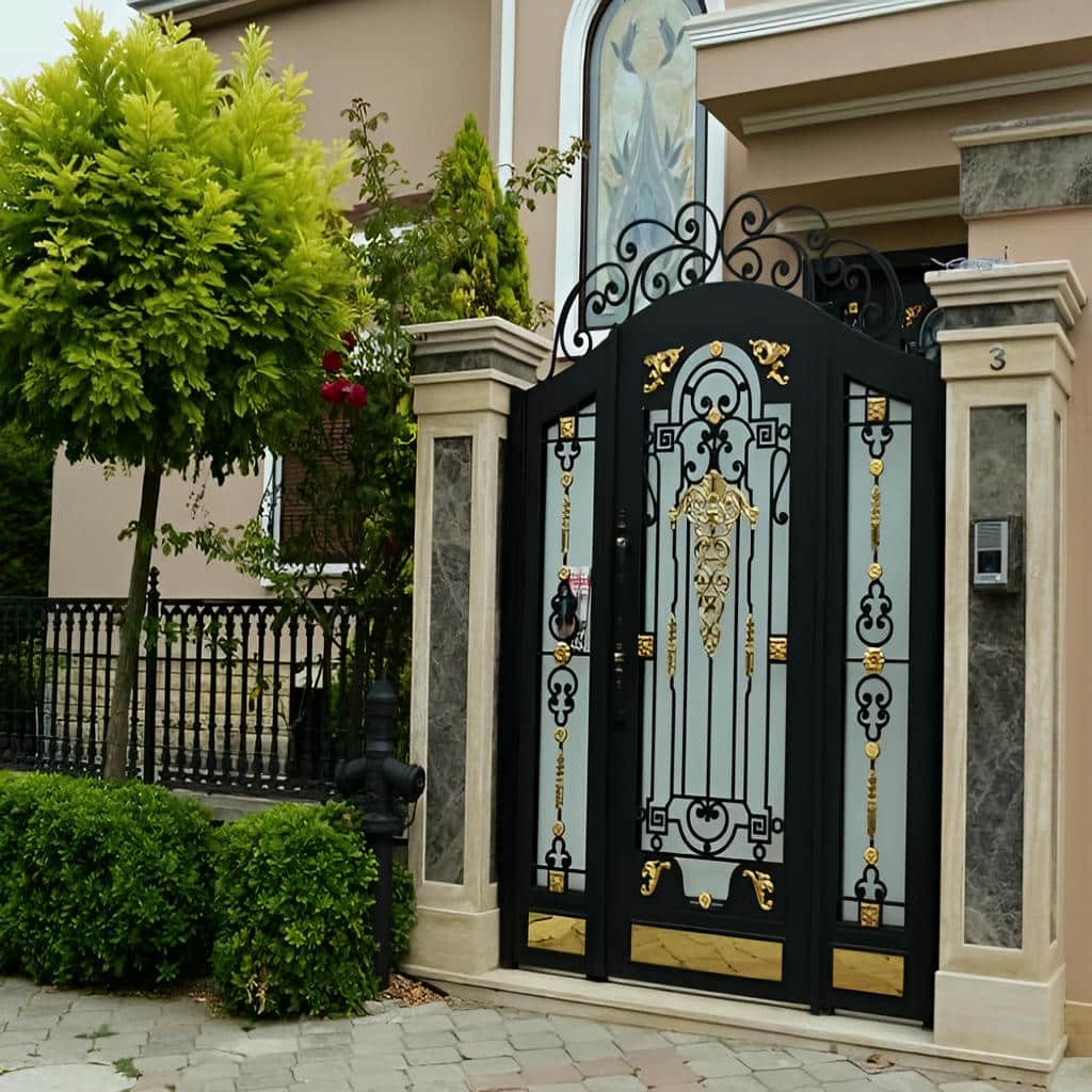 درب ویلایی ترموود نما چوب مدل عمودی برای حریم بیشتر