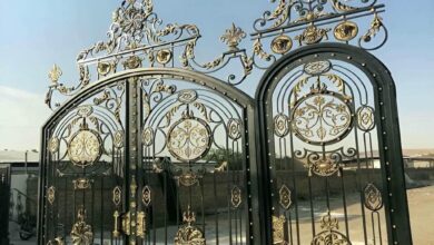 8 نمونه درب حیاط کشویی ریل زمینی