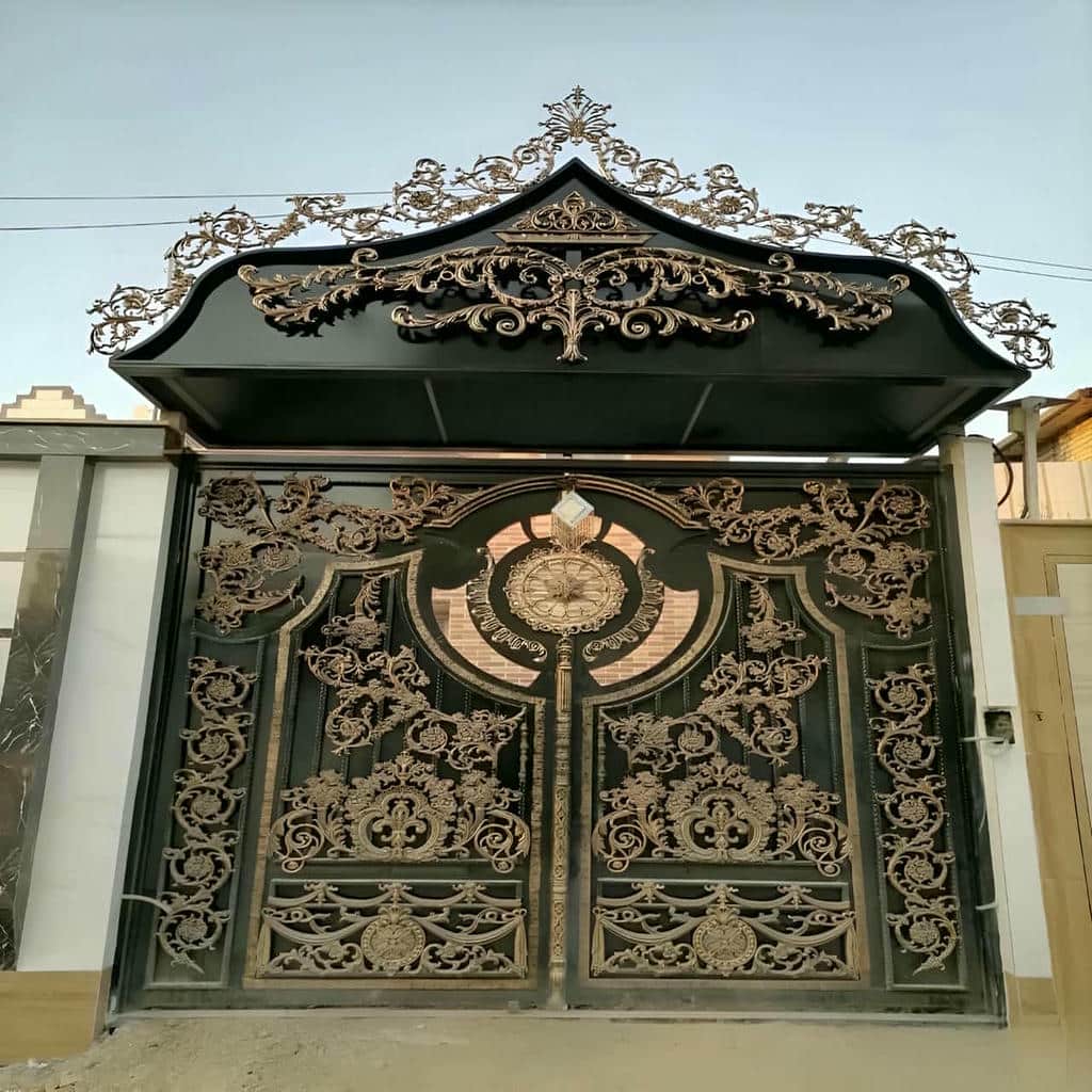 درب حیاط پانل دار پوشیده برای حفظ حریم