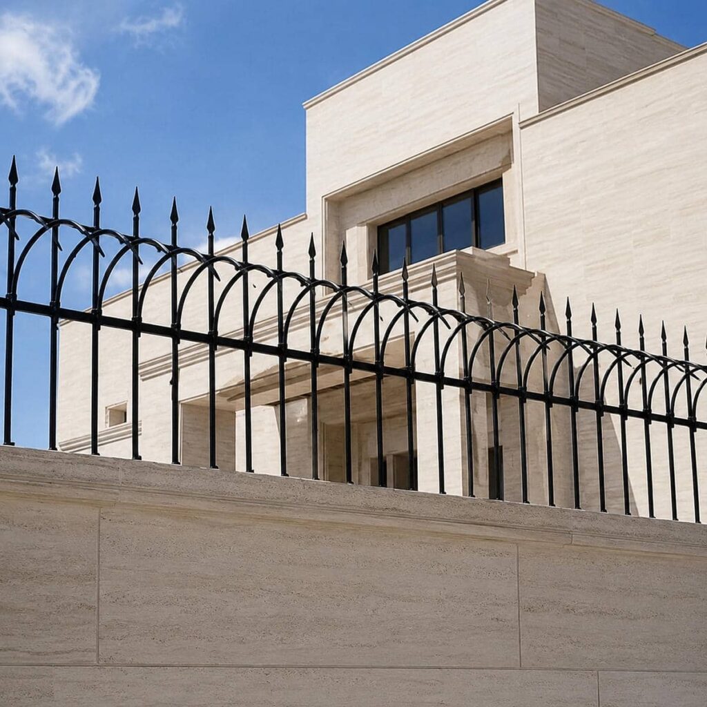 نصب نرده حفاظ عمودی روی دیوار ساختمان