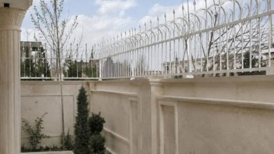 6 نمونه حفاظ دیوار رنگ کوره ای
