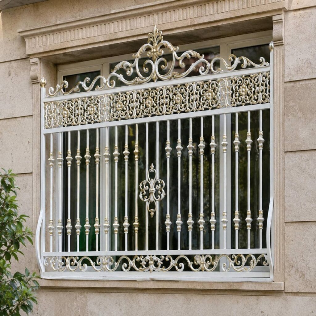 ساخت حفاظ پنجره قوسی کتیبه دار با گل نرده ایمن