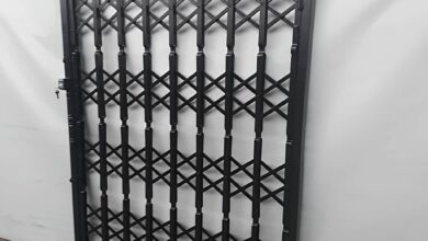 11 مدل درب آکاردئونی چهار گل لوزی