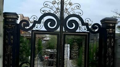 7 مدل درب پارکینگ سنگین شاسی دوبل