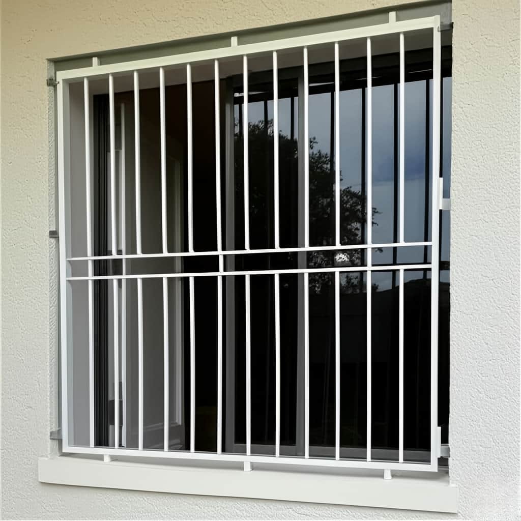 حفاظ پنجره آهنی مشکی با طرح ساده
