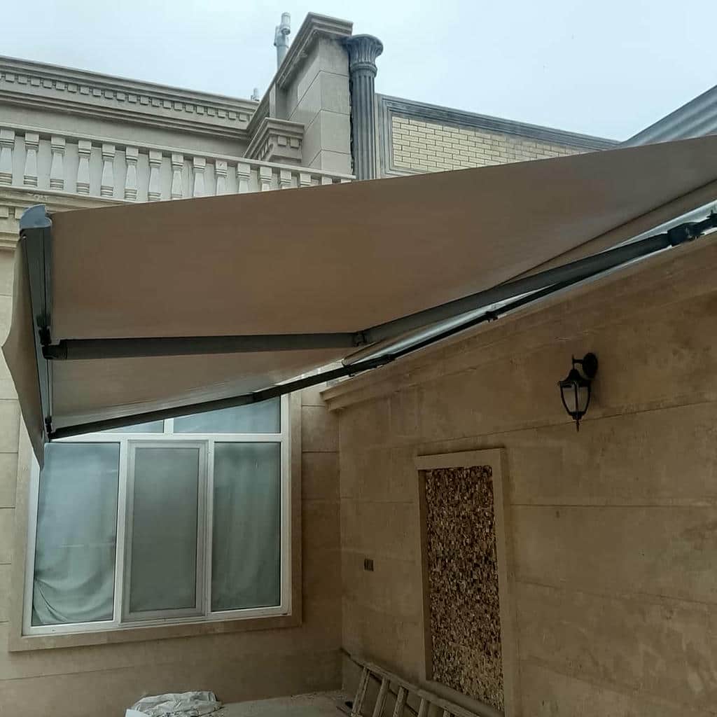 چادر برقی نمای مدرن مینیمال مرکز فروش چادر برقی برای نمای مدرن و مینیمال